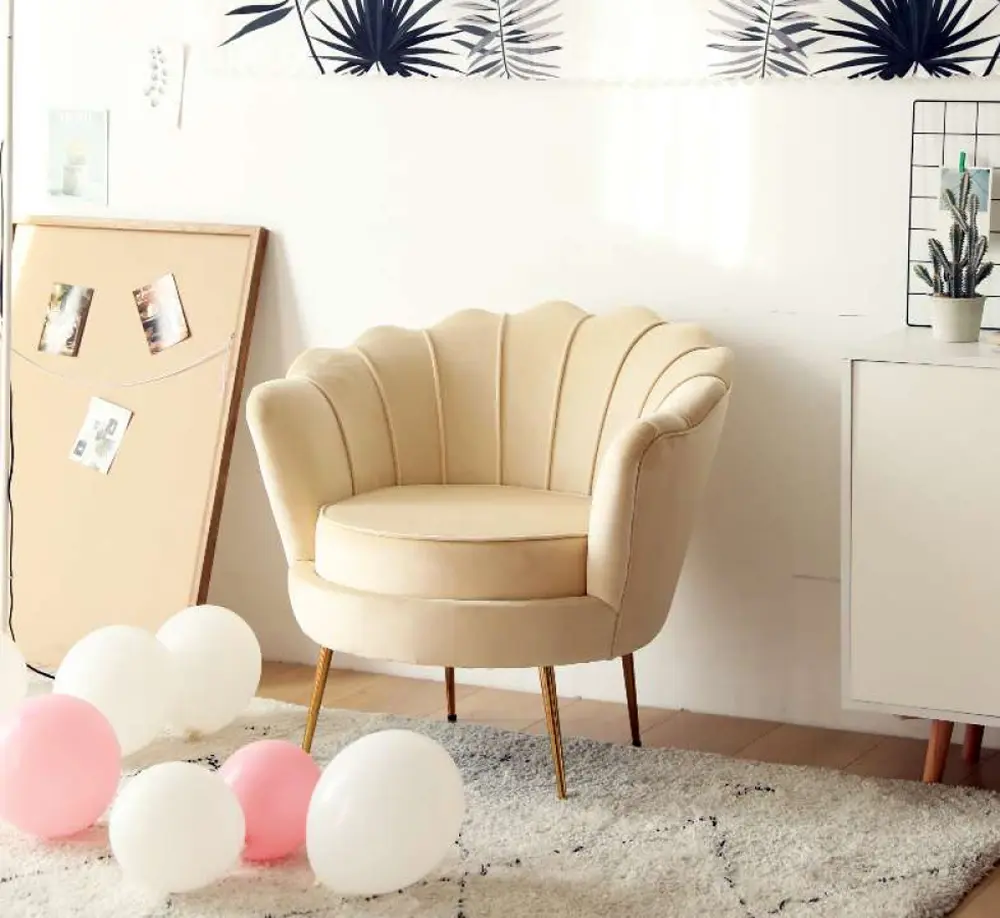 Fotoliu Tempo Kondela Nobleo (Beige/Golden)