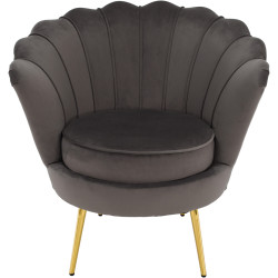 Fotoliu Tempo Kondela Nobleo (Gray Brown/Golden) Thumb