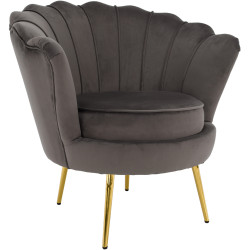 Fotoliu Tempo Kondela Nobleo (Gray Brown/Golden) Thumb