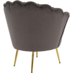Fotoliu Tempo Kondela Nobleo (Gray Brown/Golden) Thumb