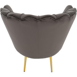 Fotoliu Tempo Kondela Nobleo (Gray Brown/Golden) Thumb