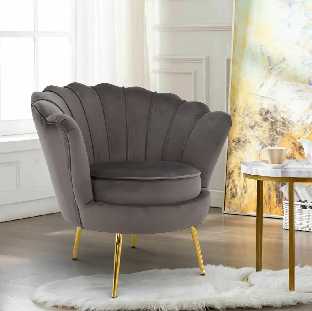 Fotoliu Tempo Kondela Nobleo (Gray Brown/Golden)