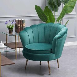 Fotoliu Tempo Kondela Noblin 77 cm (Emerald/Gold)