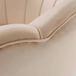 Fotoliu Tempo Kondela Noblin (Beige/Golden Chrome) Thumb