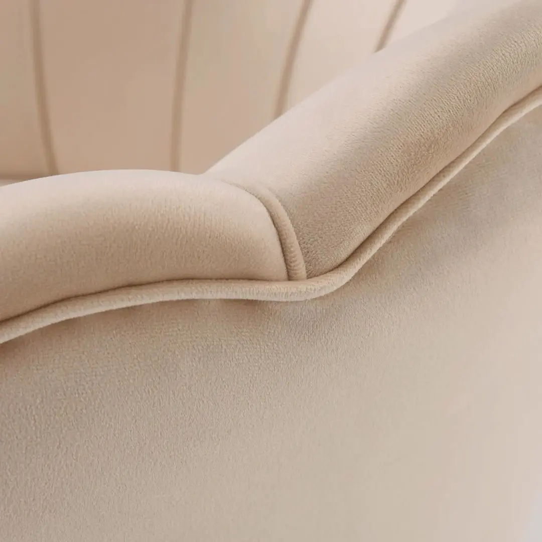 Fotoliu Tempo Kondela Noblin (Beige/Golden Chrome) - 12