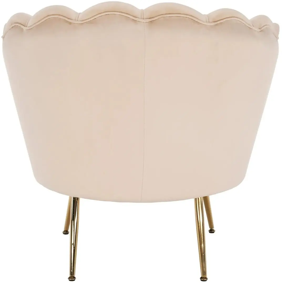 Fotoliu Tempo Kondela Noblin (Beige/Golden Chrome) - 4