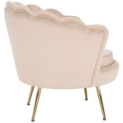 Fotoliu Tempo Kondela Noblin (Beige/Golden Chrome) Thumb