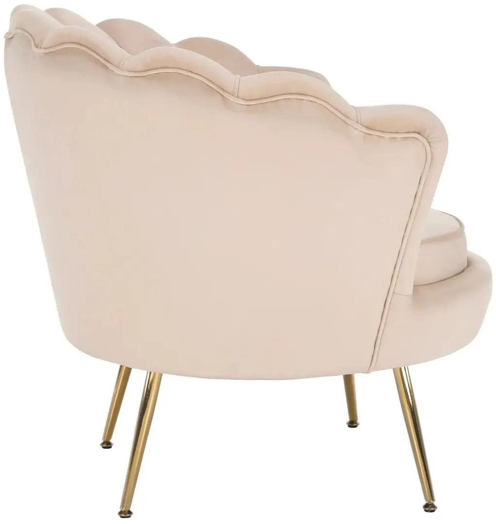 Fotoliu Tempo Kondela Noblin (Beige/Golden Chrome) - 6