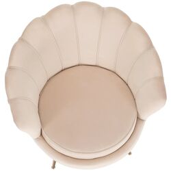 Fotoliu Tempo Kondela Noblin (Beige/Golden Chrome) Thumb