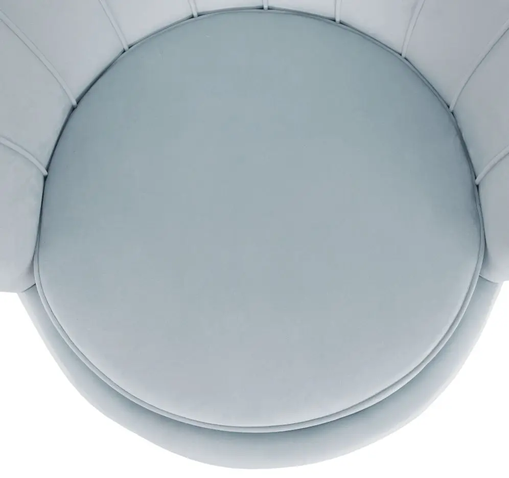 Fotoliu Tempo Kondela Noblin (Gray-Light Blue/Golden Chrome)