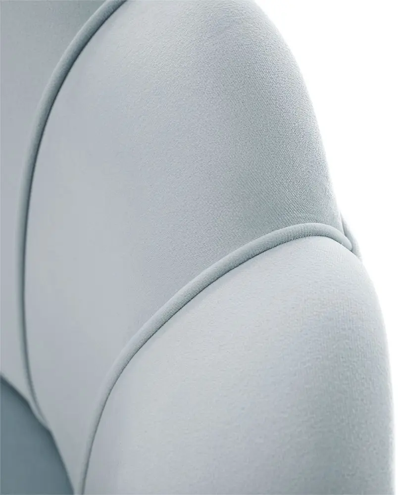 Fotoliu Tempo Kondela Noblin (Gray-Light Blue/Golden Chrome)