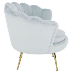 Fotoliu Tempo Kondela Noblin (Gray-Light Blue/Golden Chrome) Thumb