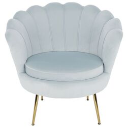 Fotoliu Tempo Kondela Noblin (Gray-Light Blue/Golden Chrome) Thumb