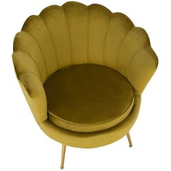 Fotoliu Tempo Kondela Noblin (Mustard/Golden Chrome) Thumb