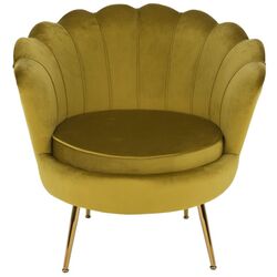 Fotoliu Tempo Kondela Noblin (Mustard/Golden Chrome) Thumb