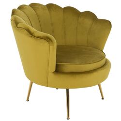Fotoliu Tempo Kondela Noblin (Mustard/Golden Chrome) Thumb