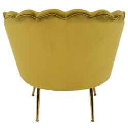 Fotoliu Tempo Kondela Noblin (Mustard/Golden Chrome) Thumb
