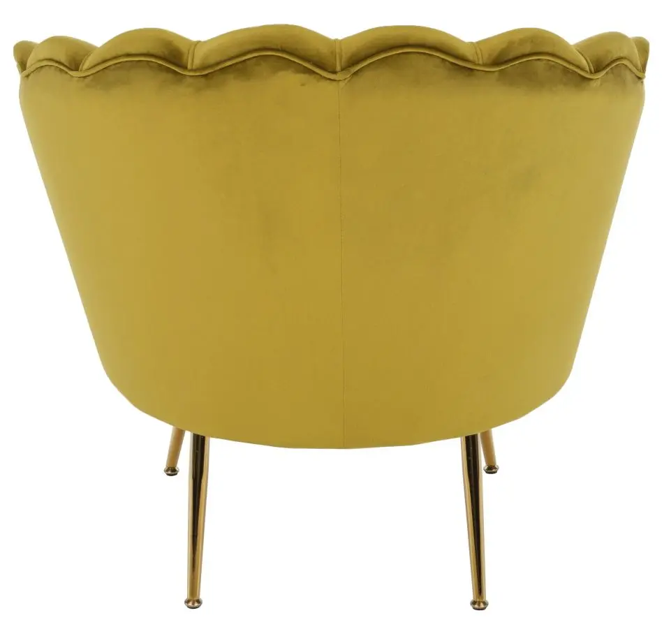 Fotoliu Tempo Kondela Noblin (Mustard/Golden Chrome)