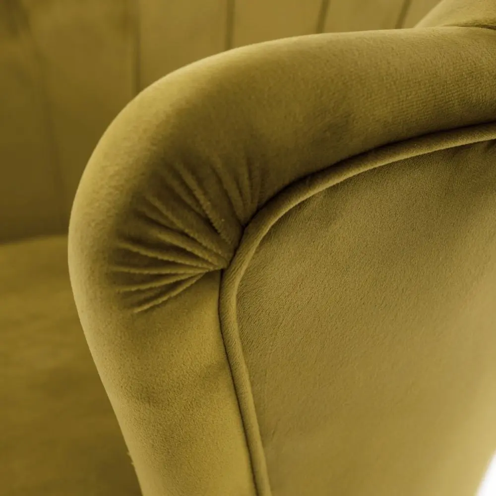 Fotoliu Tempo Kondela Noblin (Mustard/Golden Chrome)