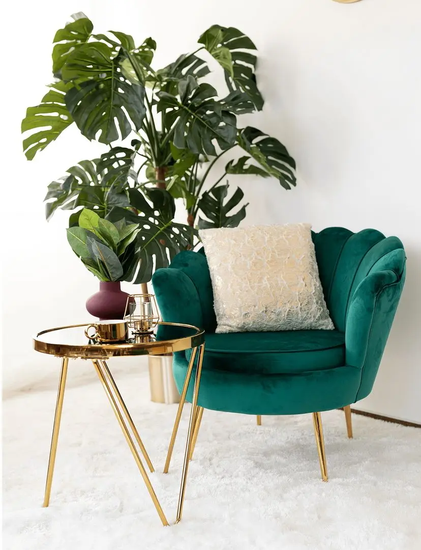 Fotoliu Tempo Kondela Noblin New (Emerald/Golden Chrome)