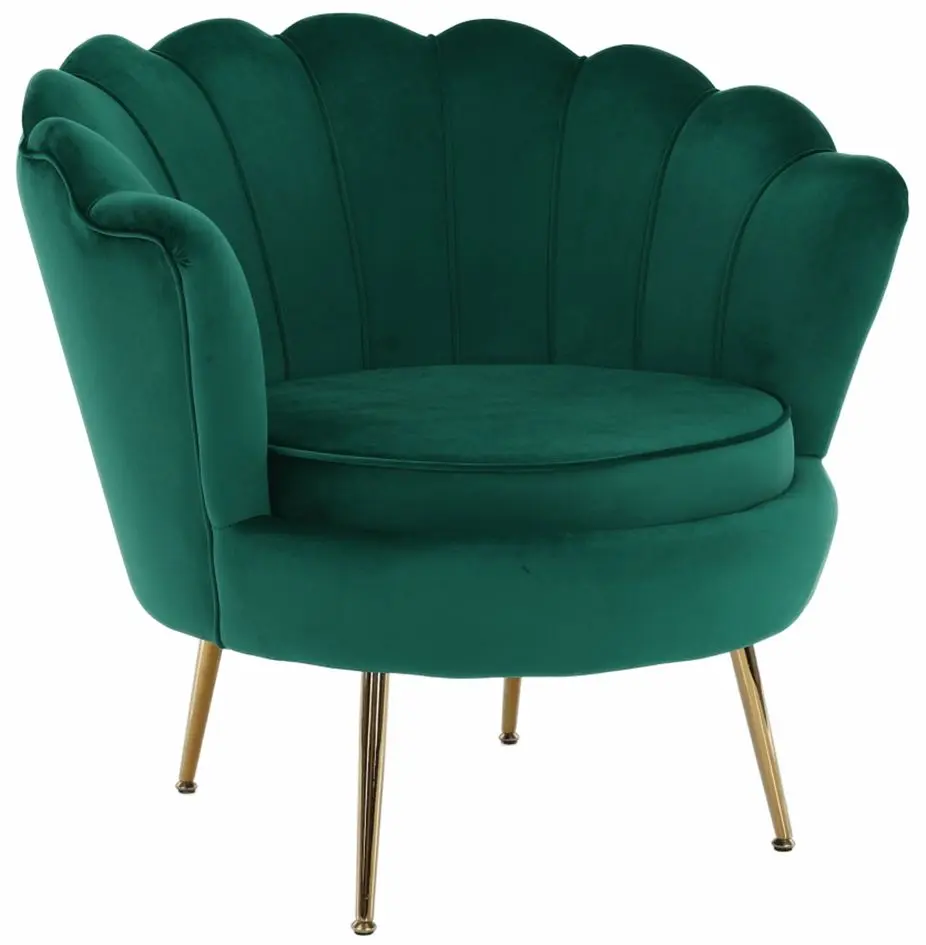 Fotoliu Tempo Kondela Noblin New (Emerald/Golden Chrome)