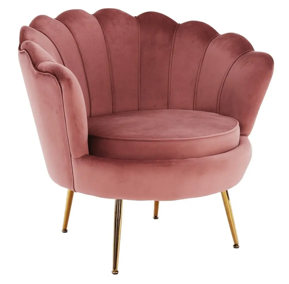 Fotoliu Tempo Kondela Noblin (Pink/Golden Chrome)