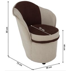 Кресло Tempo Kondela Persi (Beige/Brown) Thumb