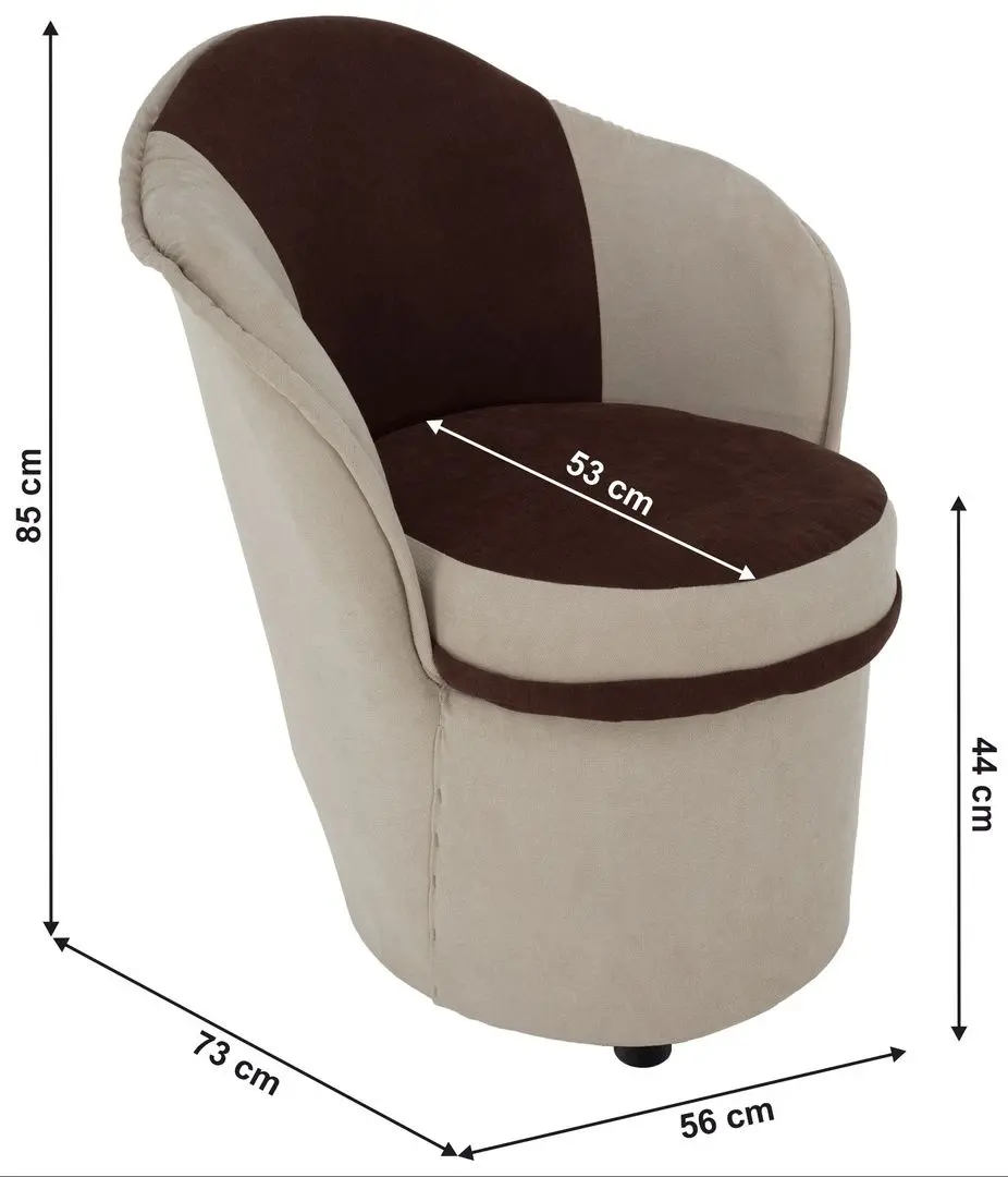 Кресло Tempo Kondela Persi (Beige/Brown)