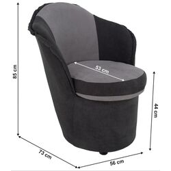 Кресло Tempo Kondela Persi (Dark Gray/Light Gray) Thumb