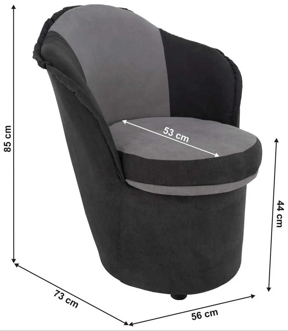 Кресло Tempo Kondela Persi (Dark Gray/Light Gray)
