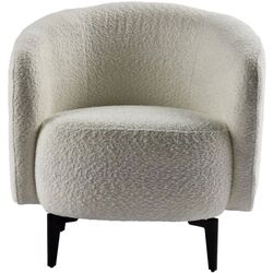 Fotoliu Tempo Kondela Preso Abriamo Boucle 04 (White/Black) Thumb