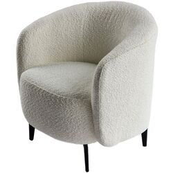 Fotoliu Tempo Kondela Preso Abriamo Boucle 04 (White/Black) Thumb