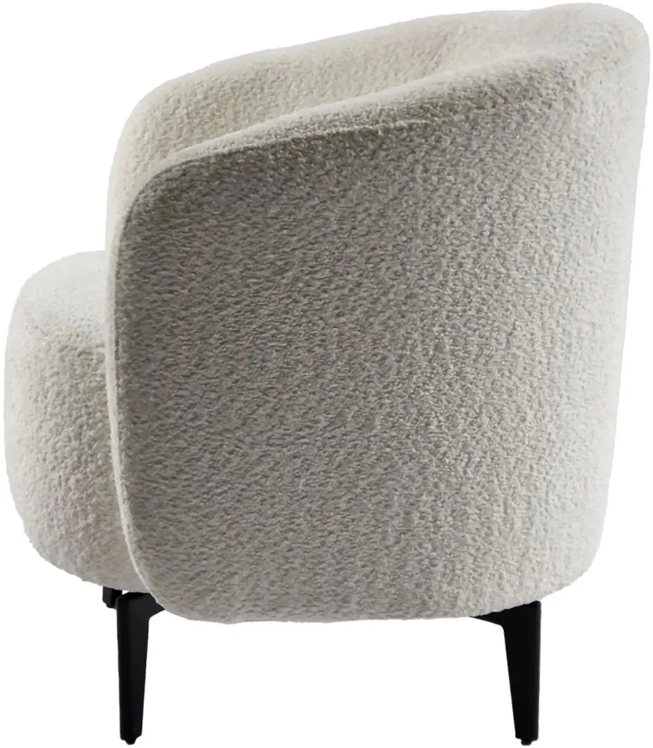 Fotoliu Tempo Kondela Preso Abriamo Boucle 04 (White/Black)