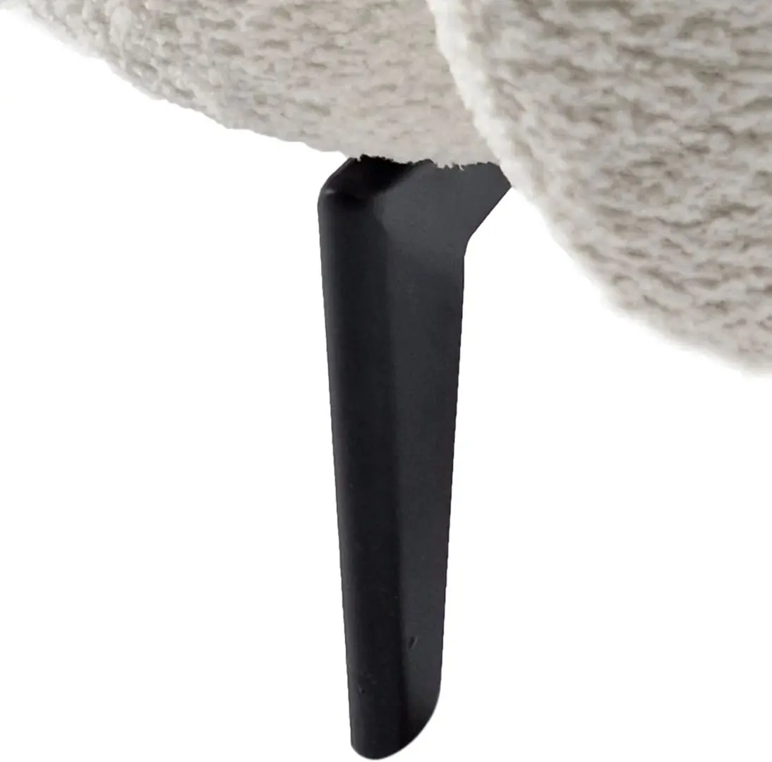 Fotoliu Tempo Kondela Preso Abriamo Boucle 04 (White/Black)