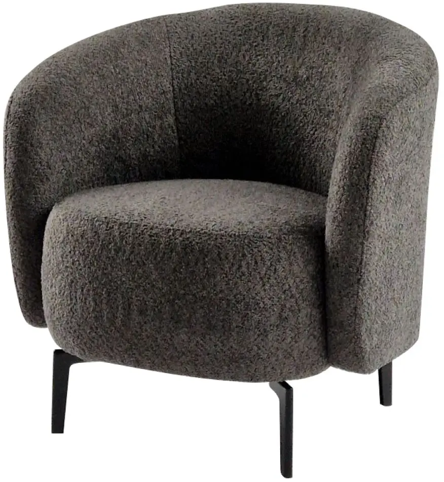 Fotoliu Tempo Kondela Preso (Grey-Brown Taupe/Black)