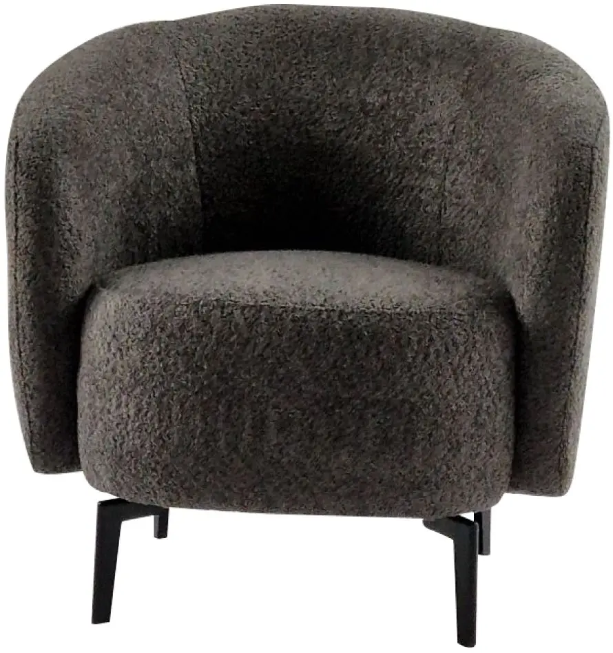 Fotoliu Tempo Kondela Preso (Grey-Brown Taupe/Black)