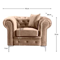 Fotoliu Tempo Kondela Romano (Light Brown) Thumb