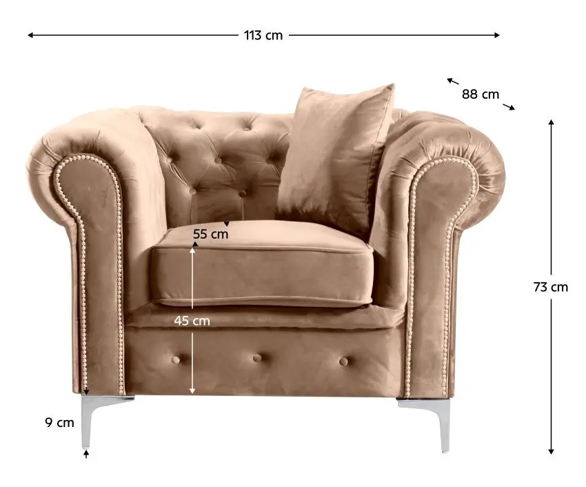Fotoliu Tempo Kondela Romano (Light Brown)