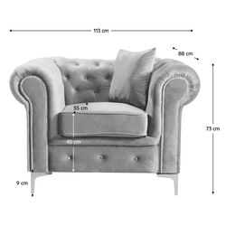 Fotoliu Tempo Kondela Romano (Light Gray) Thumb