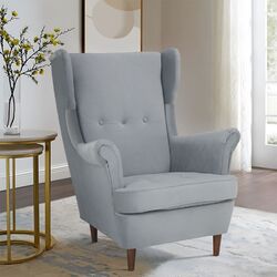 Fotoliu Tempo Kondela Rufino 3 (Light Grey/Walnut)