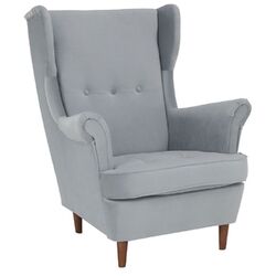 Fotoliu Tempo Kondela Rufino 3 (Light Grey/Walnut) Thumb