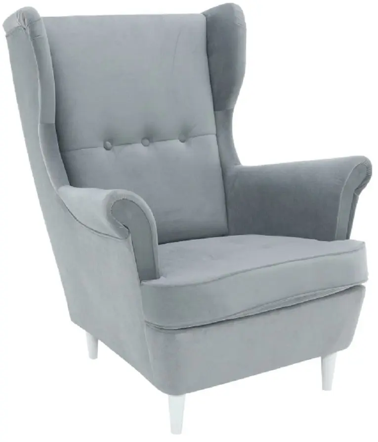 Fotoliu Tempo Kondela Rufino 3 (Light Grey/White)