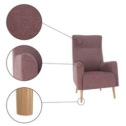 Кресло Tempo Kondela Samy (Antique Pink/Beech) Thumb