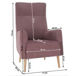 Кресло Tempo Kondela Samy (Antique Pink/Beech) Thumb
