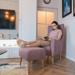 Кресло Tempo Kondela Samy (Antique Pink/Beech) Thumb