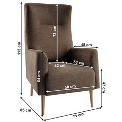 Fotoliu Tempo Kondela Samy (Brown/Beech) Thumb