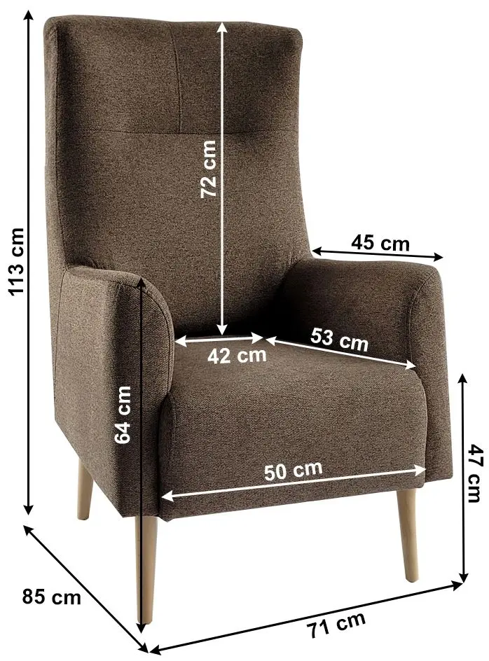 Fotoliu Tempo Kondela Samy (Brown/Beech)