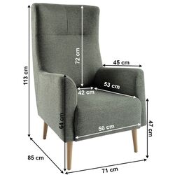 Кресло Tempo Kondela Samy (Menthol/Beech) Thumb