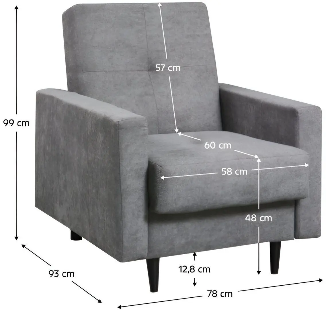 Fotoliu Tempo Kondela Valdo (Gray)