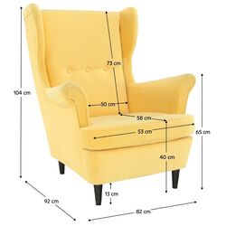 Кресо Tempo Kondela Rufino 3 (Yellow/Wenge) Thumb